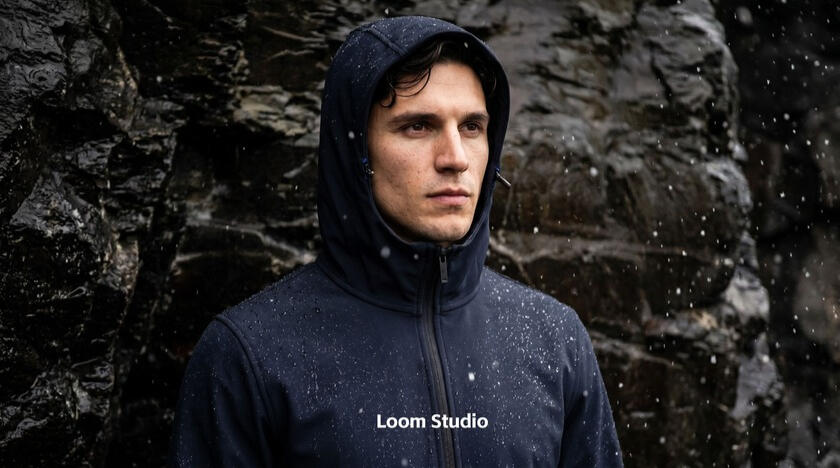 Fashion campaign photography for brands by award winning designers, powered by AI — outerwear editorial by LOOM Studio